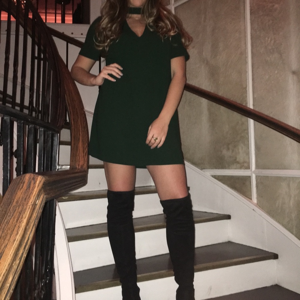 Zara Hunter Green Cocktail Dress